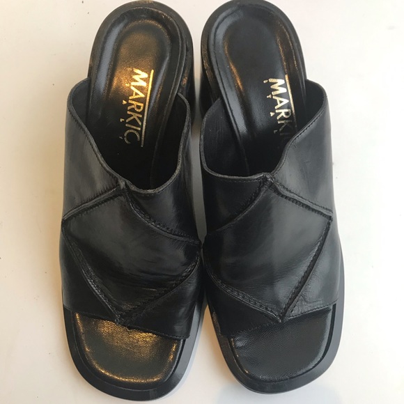 Markio Italy, leather sandals; size 8. - Picture 5 of 8